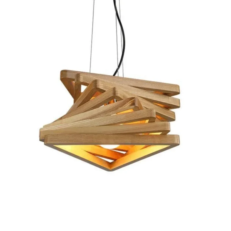 Lustre Design à Led avec Plusieurs Abat-jours Triangles Style Loft