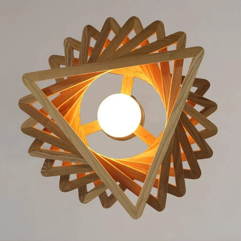 Lustre Design à Led avec Plusieurs Abat-jours Triangles Style Loft