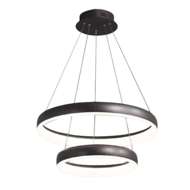 Lustre Led Design Suspendu en Arrondi Aluminium