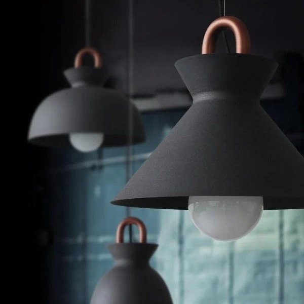 Lampe Suspension Industrielle Noire