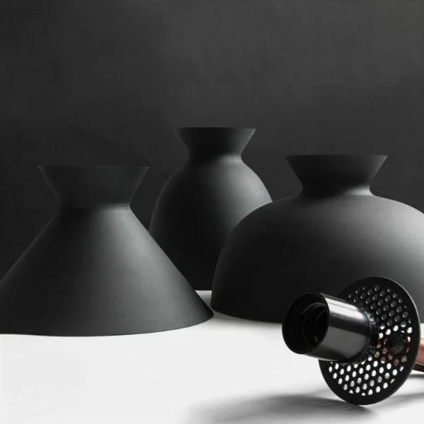 Lampe Suspension Industrielle Noire
