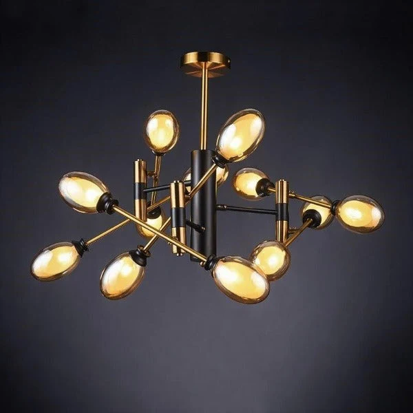 Lustre Industriel Doré