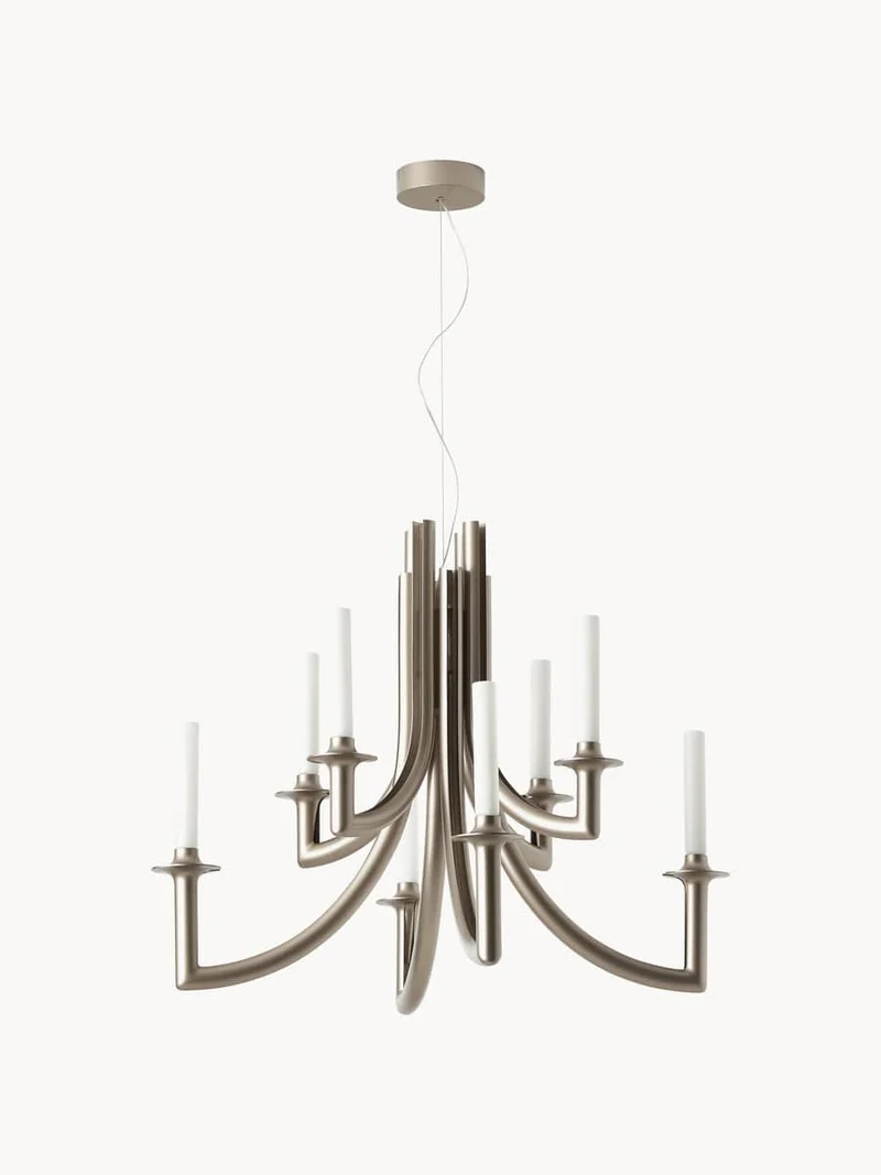 Lustre chandelier salon design noir