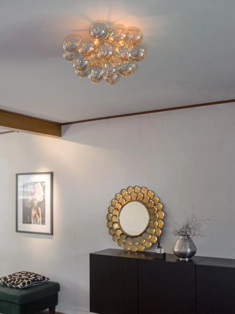 Plafonnier bulles noir