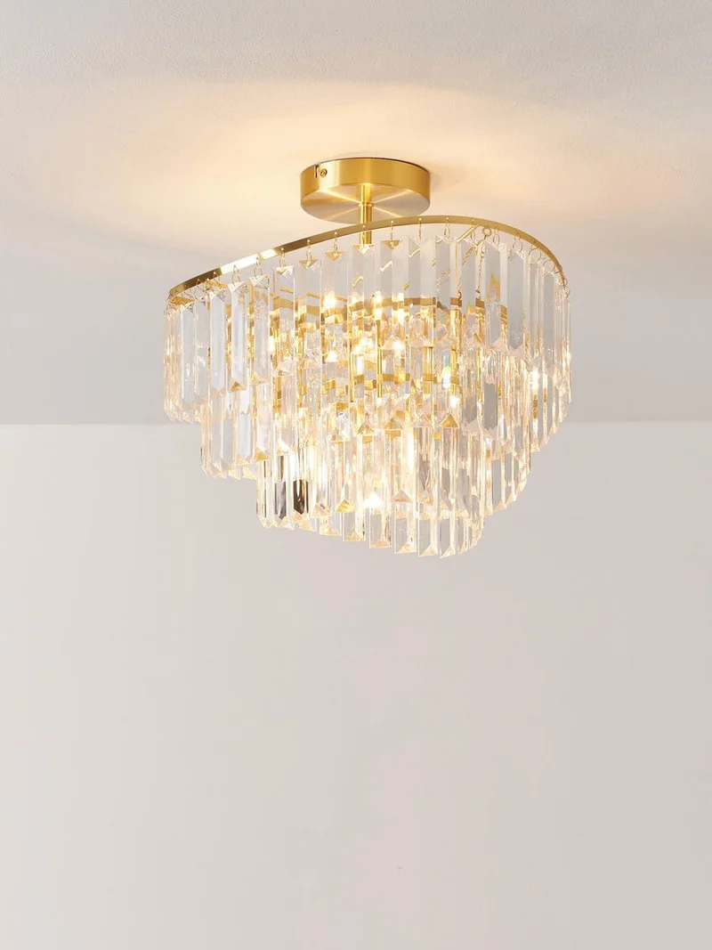 Petit plafonnier luminaire verre luxe