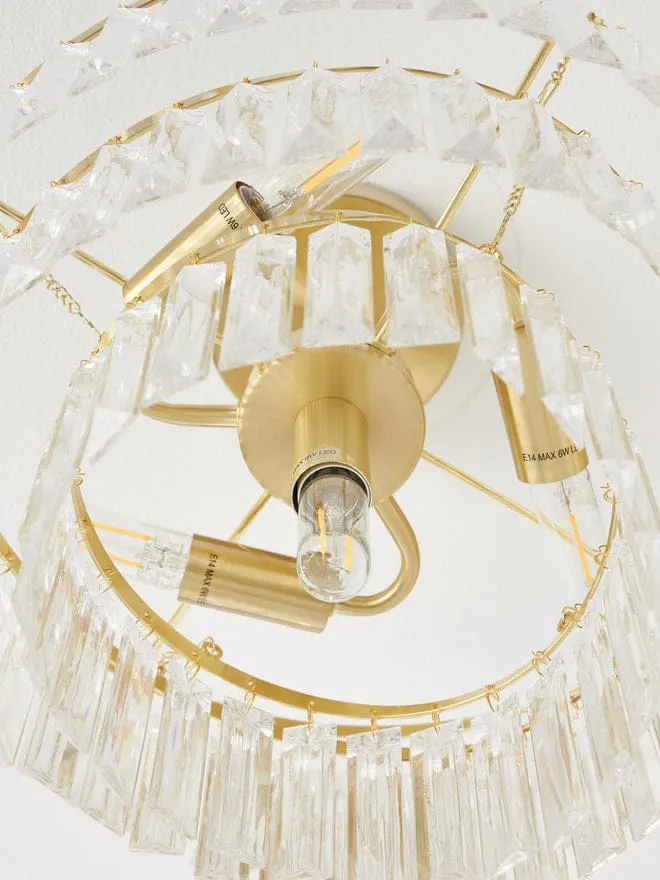 Petit plafonnier luminaire verre luxe