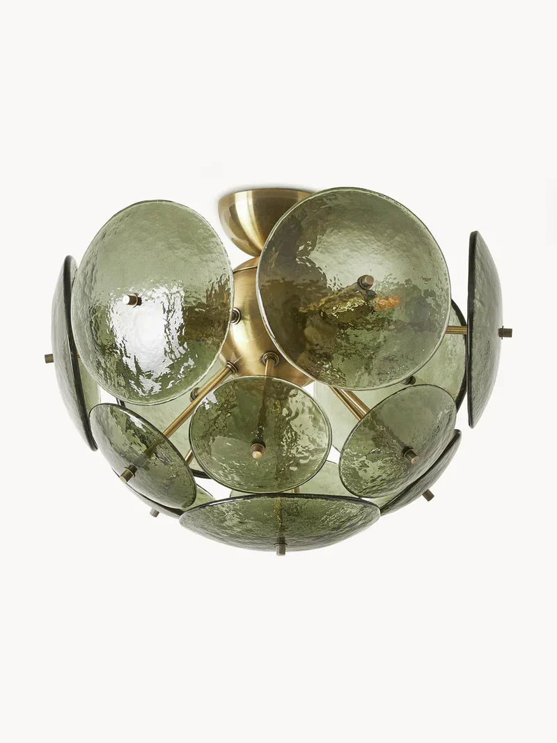Plafonnier vert verre