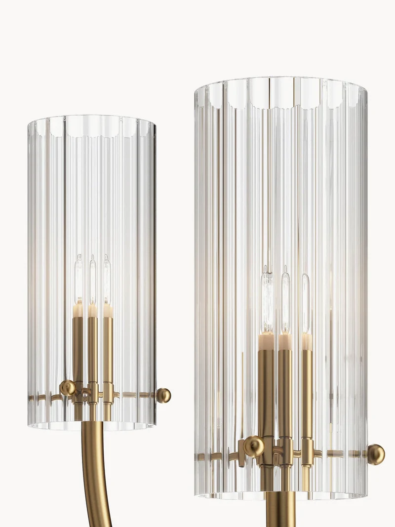 Lustre salle a manger en chandelier dore