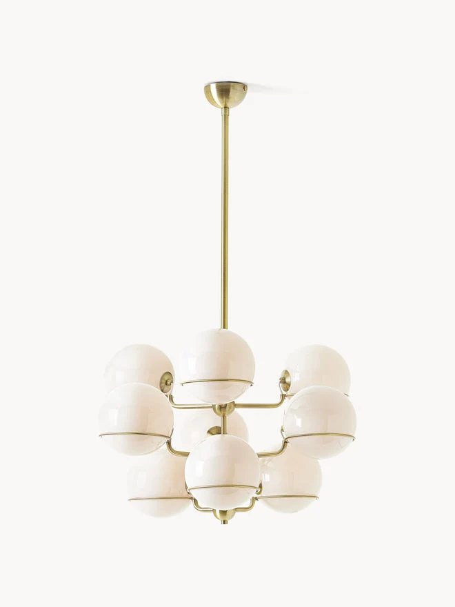 Lustre globes blanc opal design