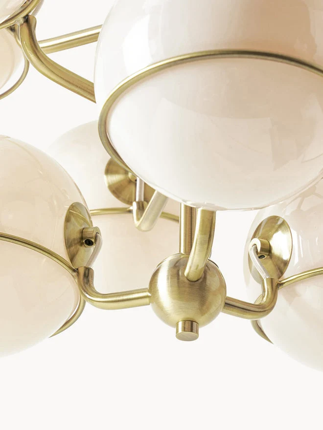 Lustre globes blanc opal design