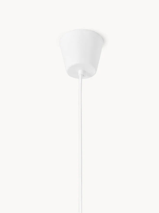 Suspension luminaire blanc tissu
