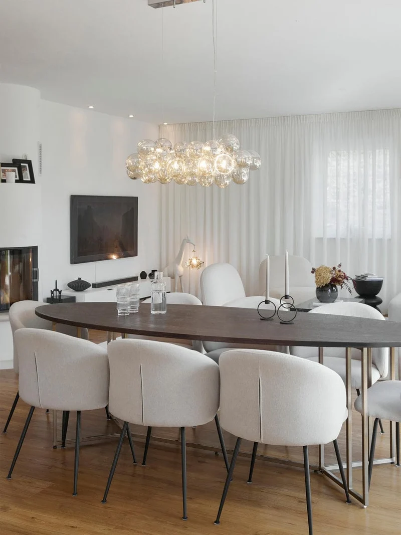Lustre Salon Bulles Verre