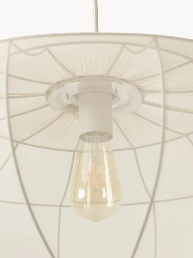 Suspension Tulle Blanche Chambre