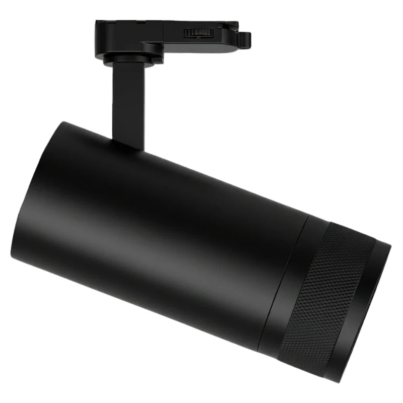 Spot LED sur Rail Noir Angle Ajustable Triphasé 30W 15-60° CCT TRIAC Dimmable - 3000K/4000K/6000K