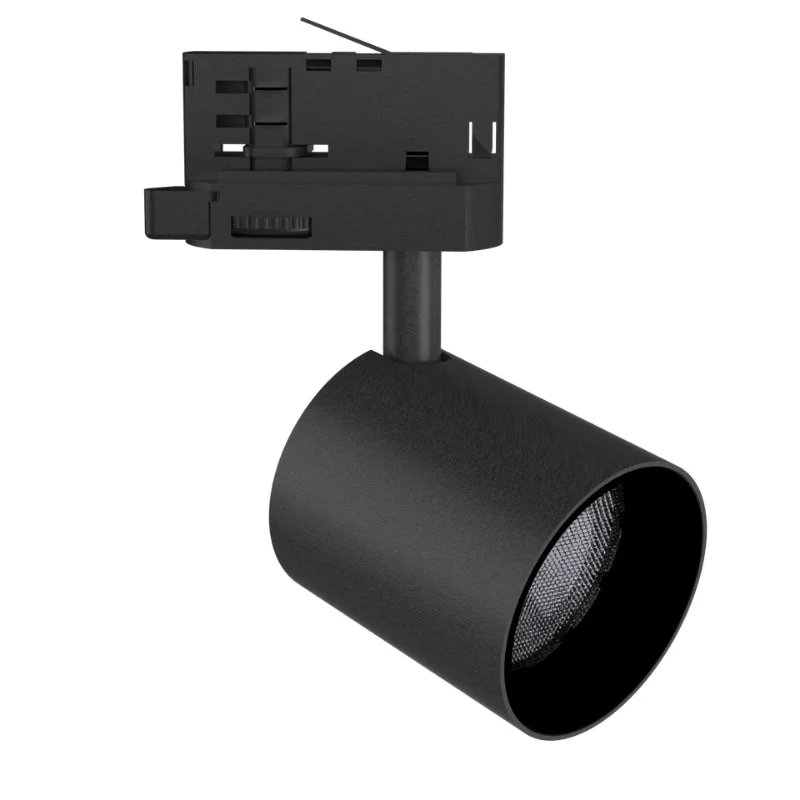 Spot LED sur Rail Noir Triphasé 24W 36° TRIAC Dimmable