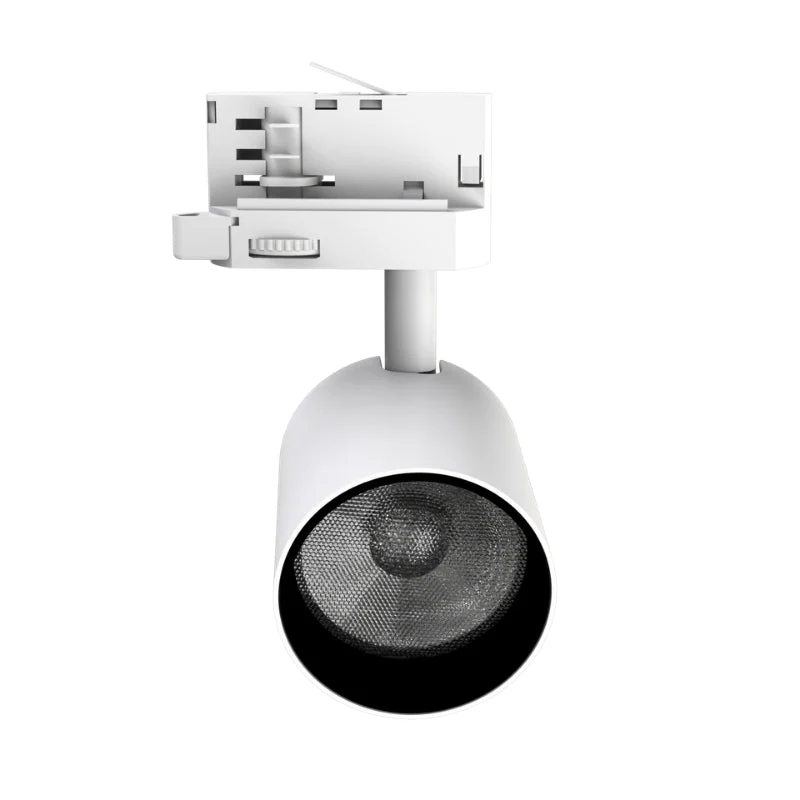Spot LED sur Rail Blanc Triphasé 24W 36° TRIAC Dimmable