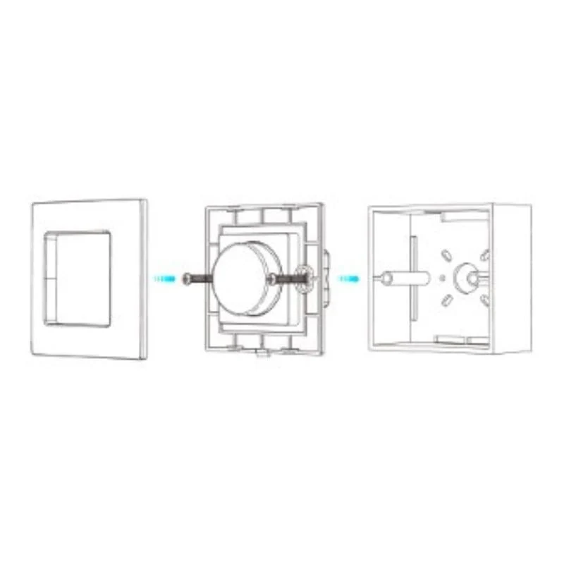 Variateur LED Mural avec Bouton Rotatif 220V 360W TRIAC - Blanc