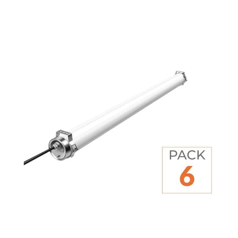 Pack de 6 - Réglette LED Étanche 150cm 60W IP69K - Garantie 5 ans