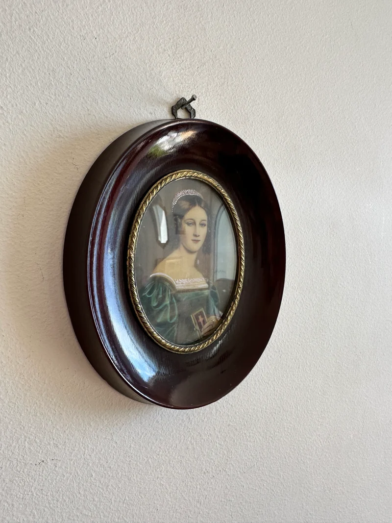 Miniature sur ivoire portrait de Anna Hillmeyer