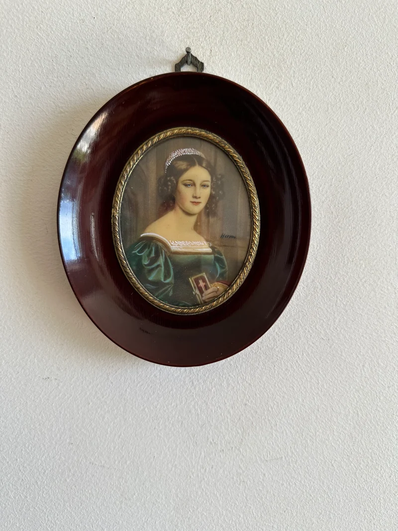 Miniature sur ivoire portrait de Anna Hillmeyer