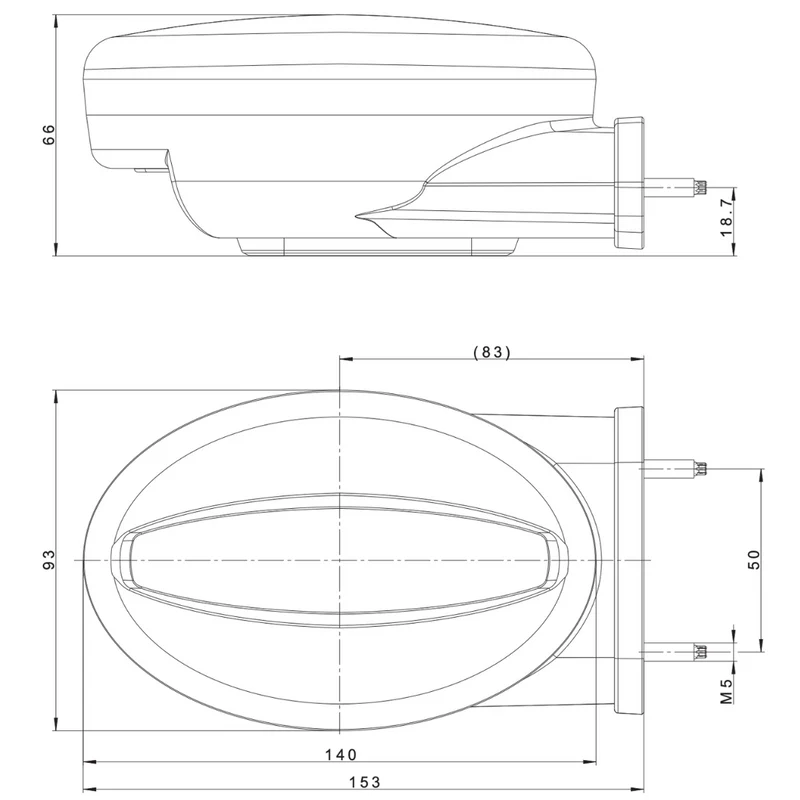 Feu de remorque rond ovale à LED / Fristom FT-355