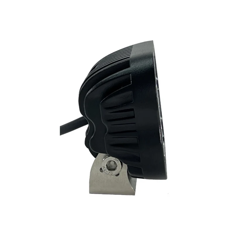 Projecteur de travail LED rectangulaire avec support en acier inoxydable / 6 LED / 30 W