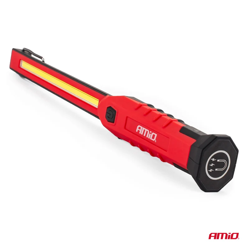 Lampe torche mince rechargeable avec aimant et crochet
