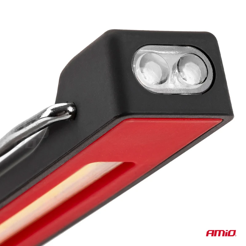 Lampe torche mince rechargeable avec aimant et crochet