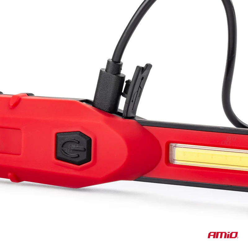 Lampe torche mince rechargeable avec aimant et crochet