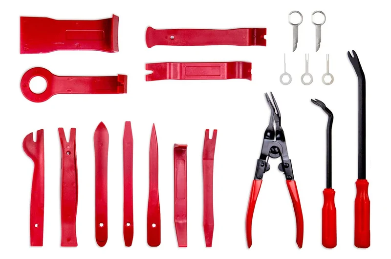 Kit d'outils de démontage de garnitures, d'autoradios et de garnitures 19 pièces