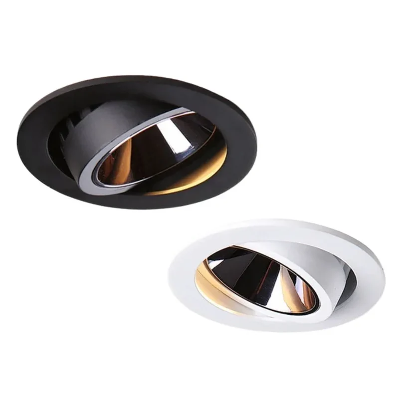 Spot Orientable LED Encastrable IP44 – 45°, Noir ou Blanc