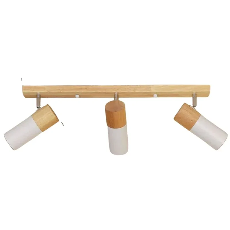Spot Escalier en Bois à 3 Têtes – Orientable, Noir ou Blanc