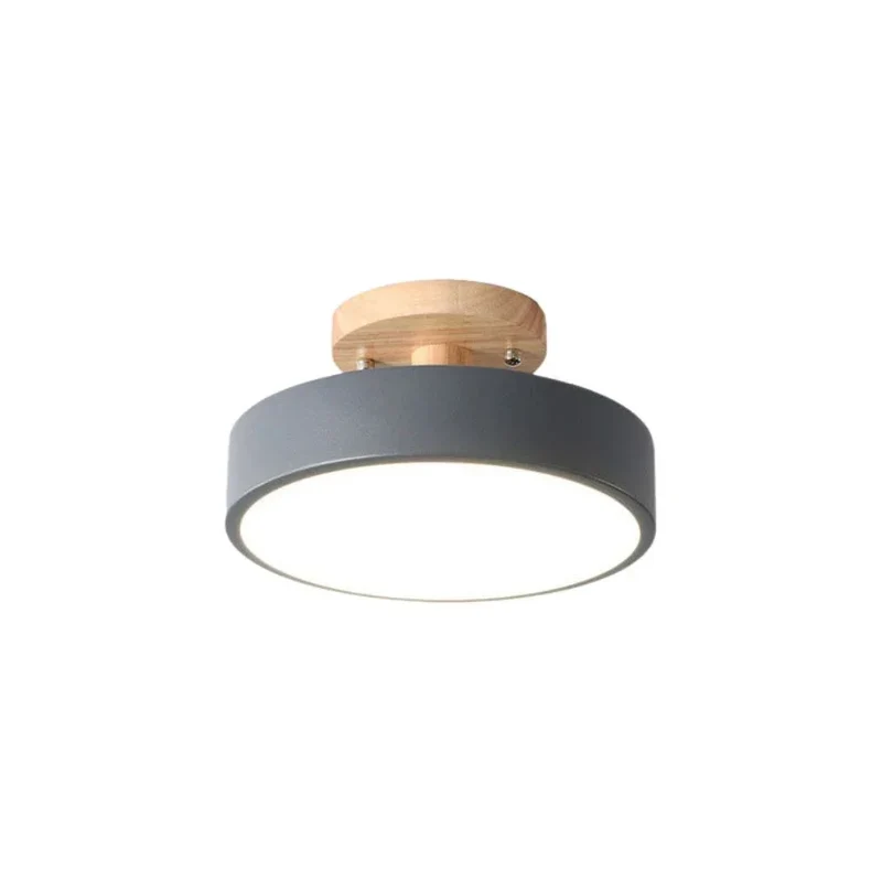 Plafonnier Salon Bois et Métal – Gris, Blanc ou Vert, Chambre Enfant