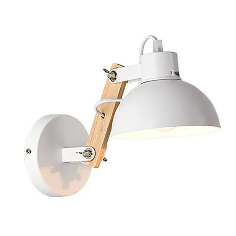 Applique Murale Orientable en Bois et Métal – Style Scandi-Industriel