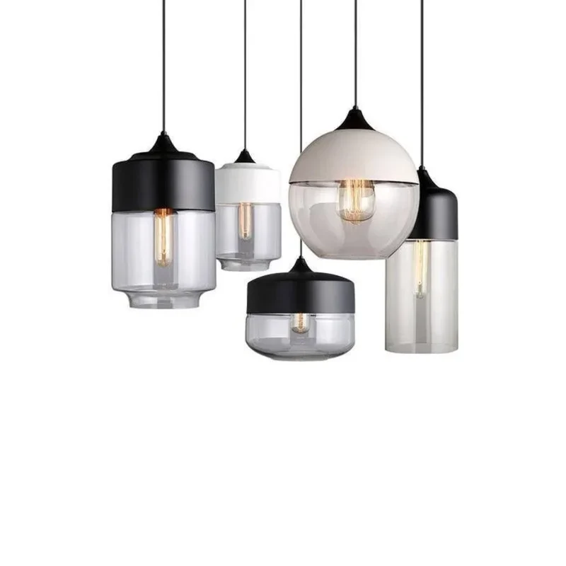 Luminaire Suspendu Verre et Métal – 4 Styles pour Couloir & Salon