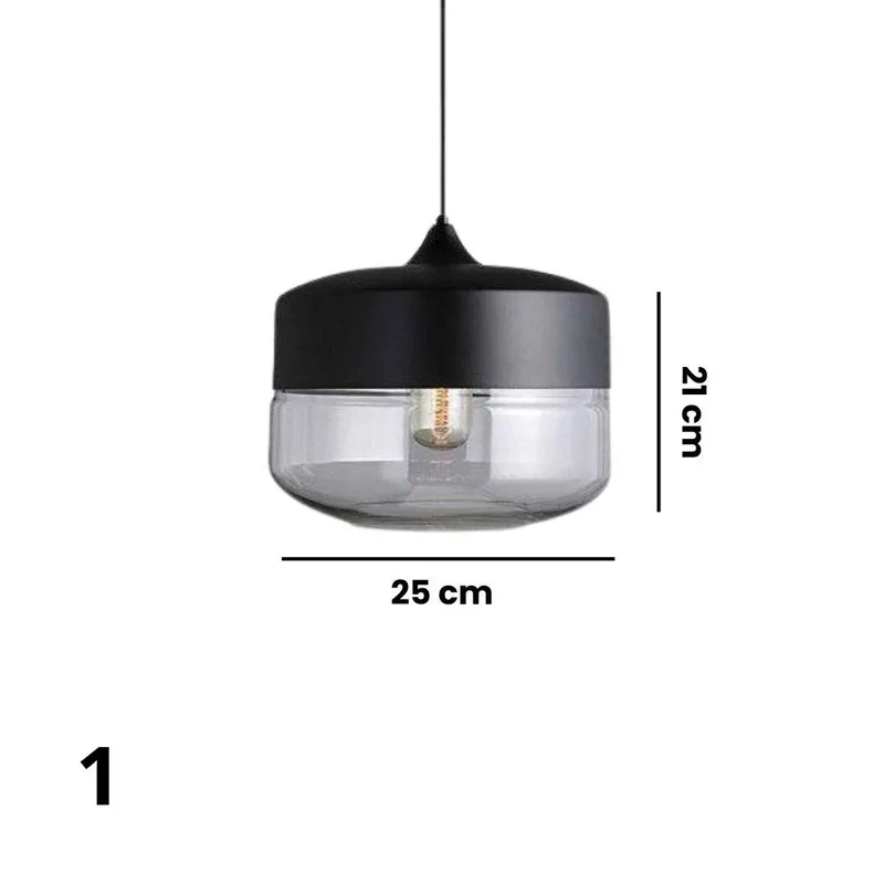 Luminaire Suspendu Verre et Métal – 4 Styles pour Couloir & Salon