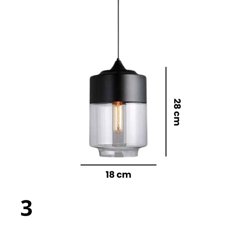Luminaire Suspendu Verre et Métal – 4 Styles pour Couloir & Salon