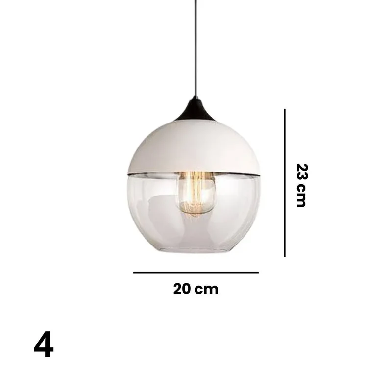Luminaire Suspendu Verre et Métal – 4 Styles pour Couloir & Salon