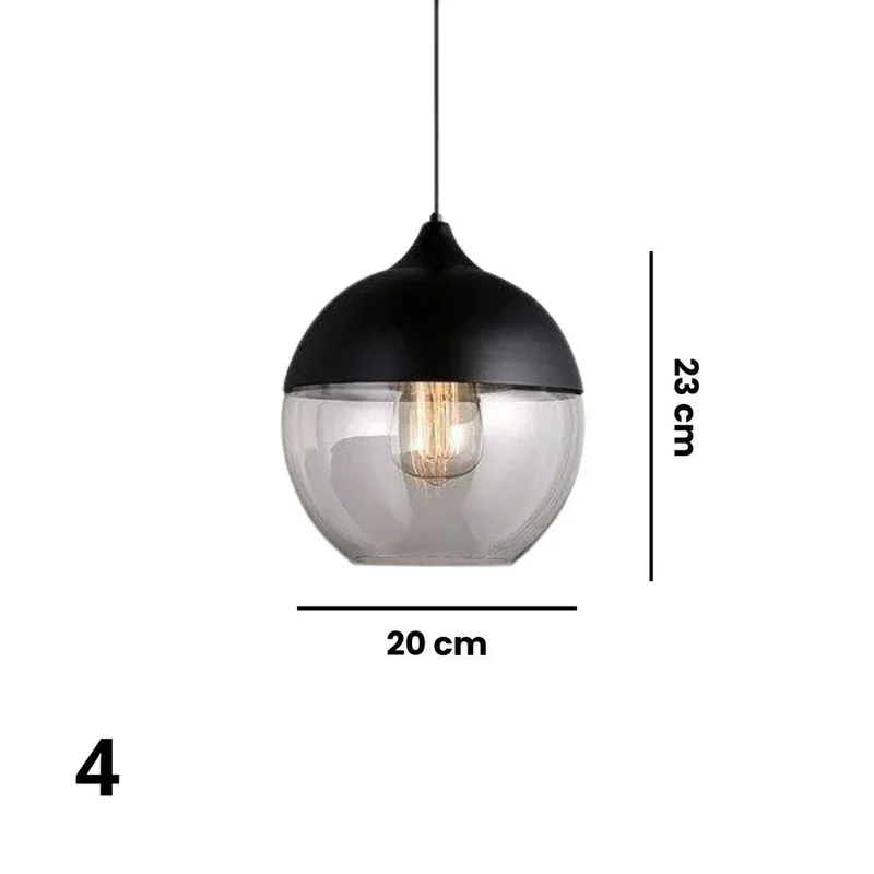 Luminaire Suspendu Verre et Métal – 4 Styles pour Couloir & Salon