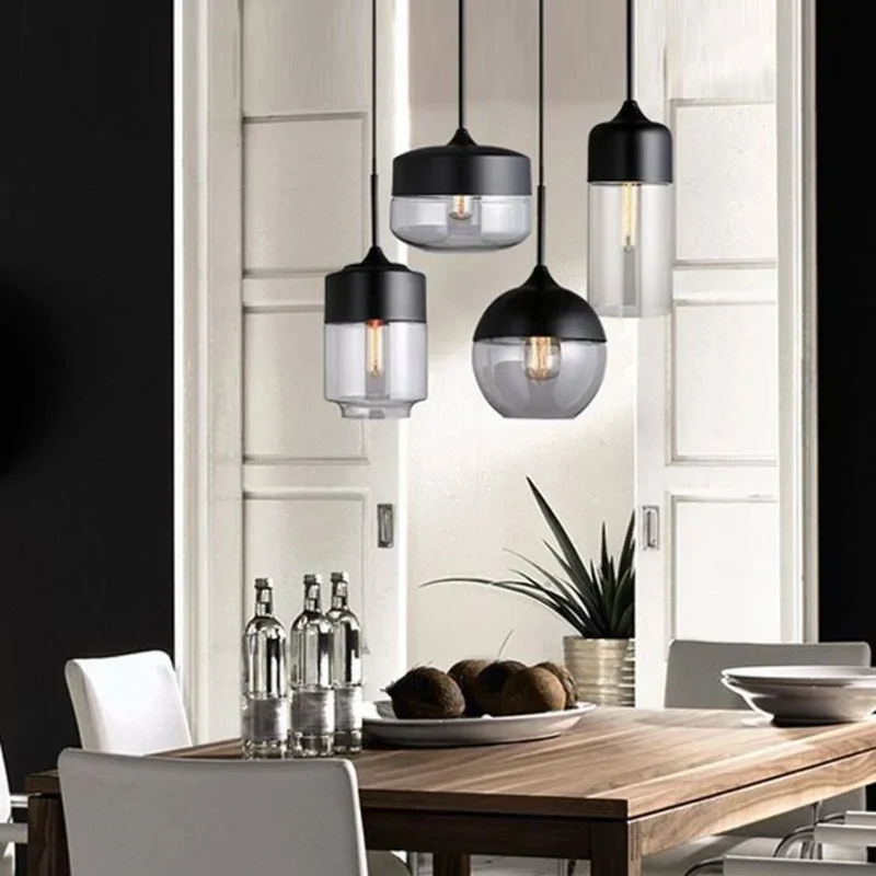 Luminaire Suspendu Verre et Métal – 4 Styles pour Couloir & Salon