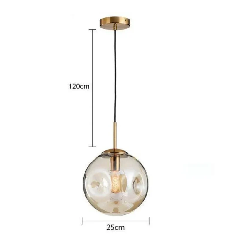 Suspension en Verre Transparent Style Industriel – Ambiance Vintage Rétro