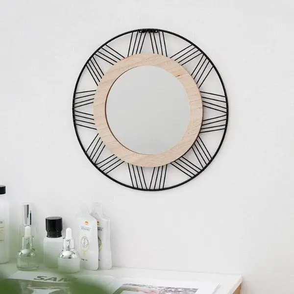 Miroir Industriel Bois