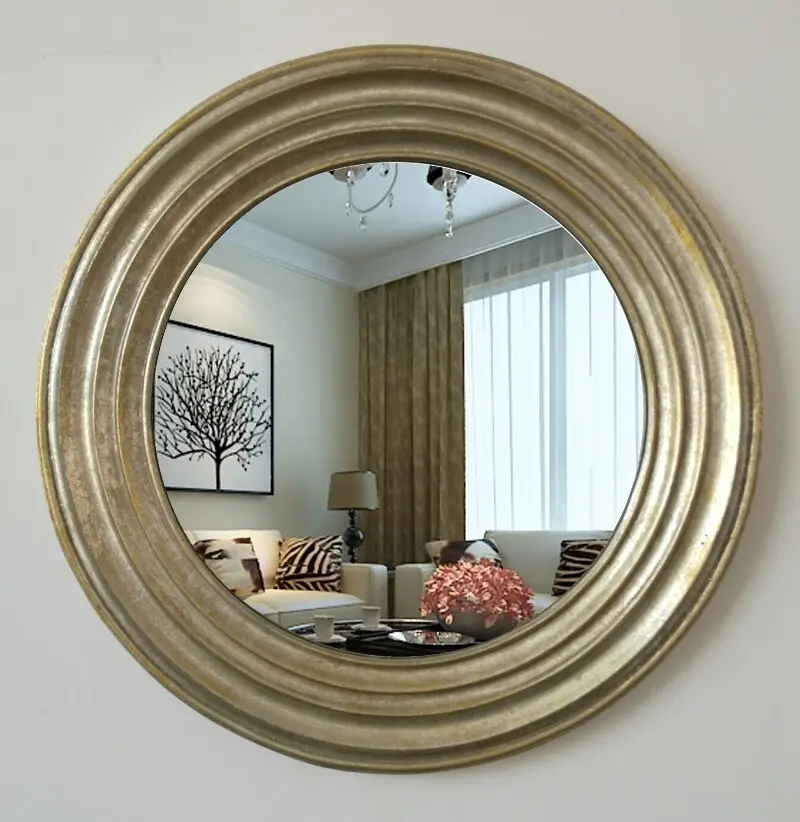 Miroir Industriel Doré