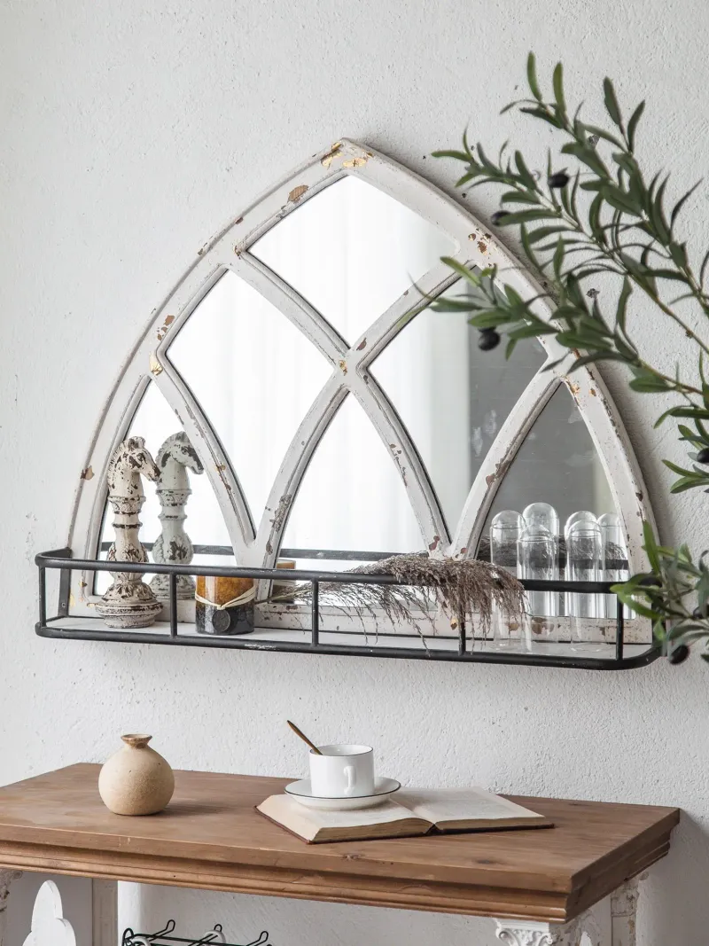 Miroir Industriel Étagère