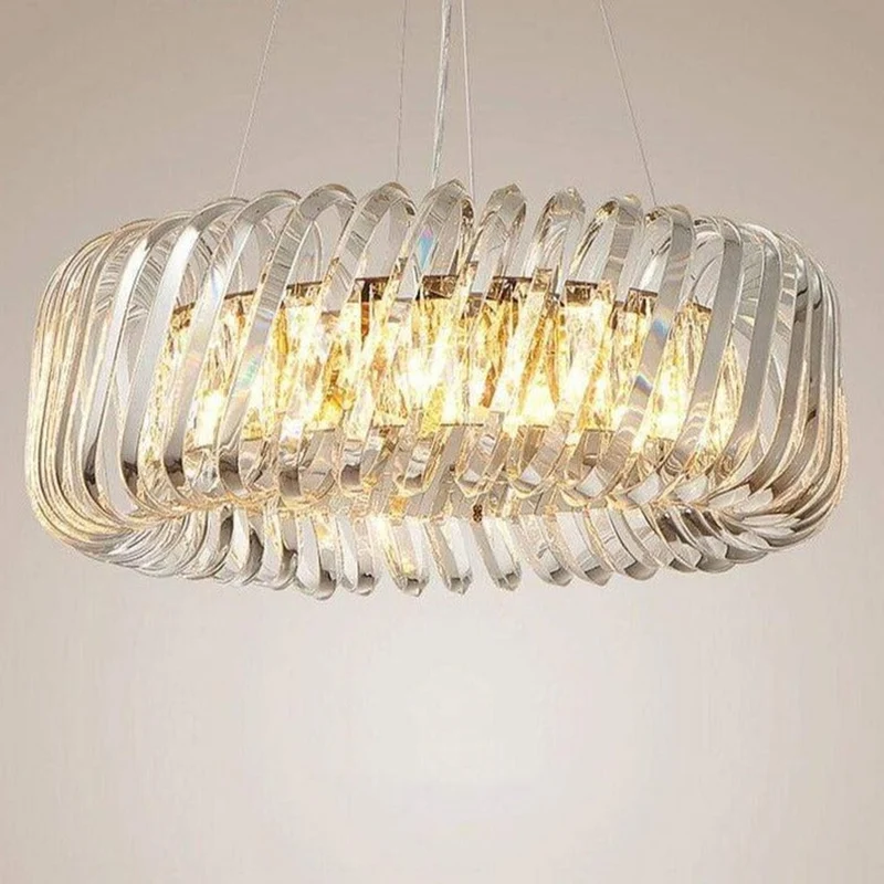 Grand Lustre 120cm en Verre Design