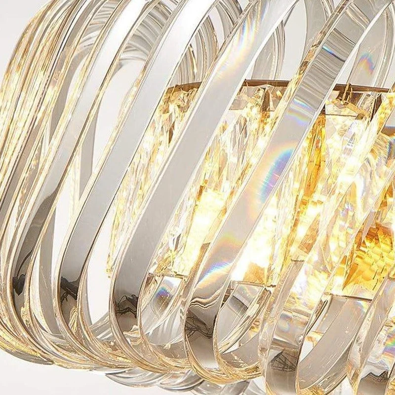Grand Lustre 120cm en Verre Design