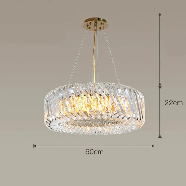Grand Lustre 120cm en Verre Design