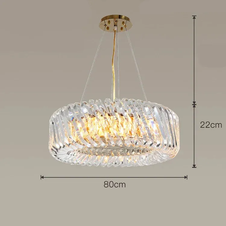 Grand Lustre 120cm en Verre Design