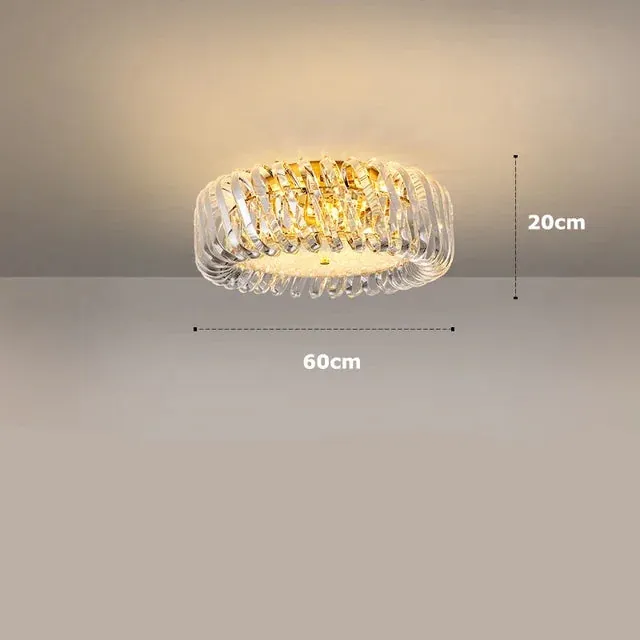 Grand Lustre 120cm en Verre Design