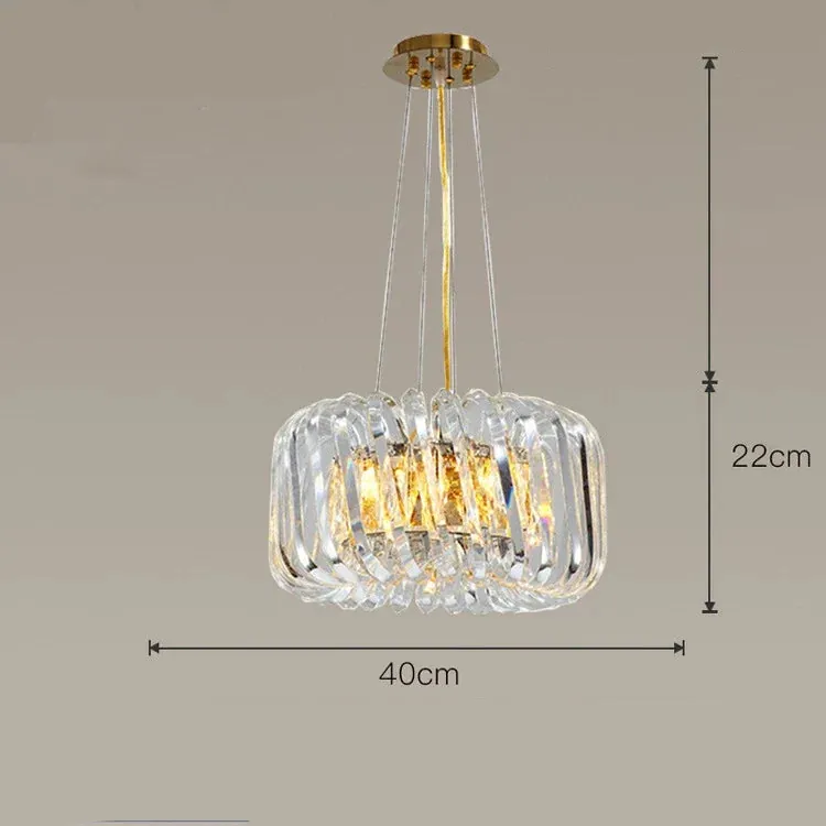 Grand Lustre 120cm en Verre Design